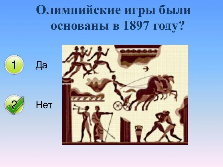 Олимпийские игры были основаны в 1897 году?