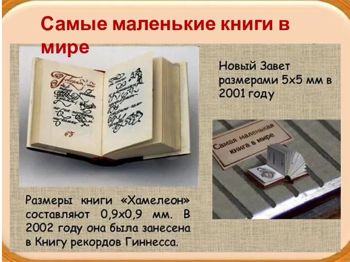 Самые маленькие книги в мире