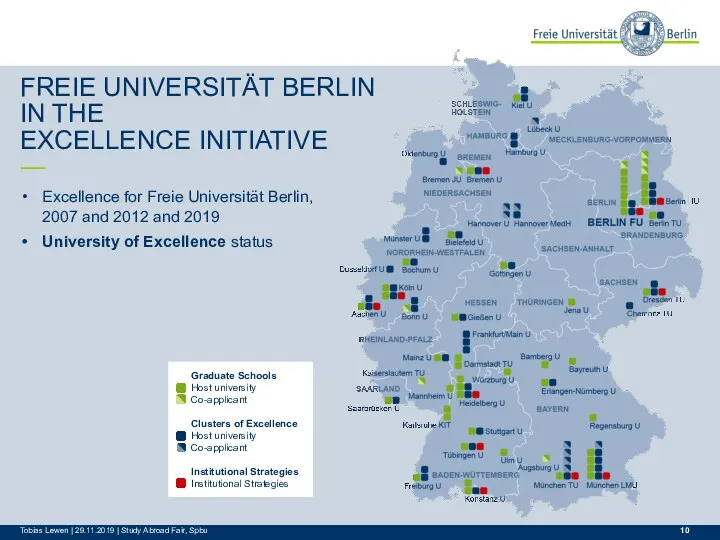 FREIE UNIVERSITÄT BERLIN IN THE EXCELLENCE INITIATIVE ― Excellence for Freie Universität