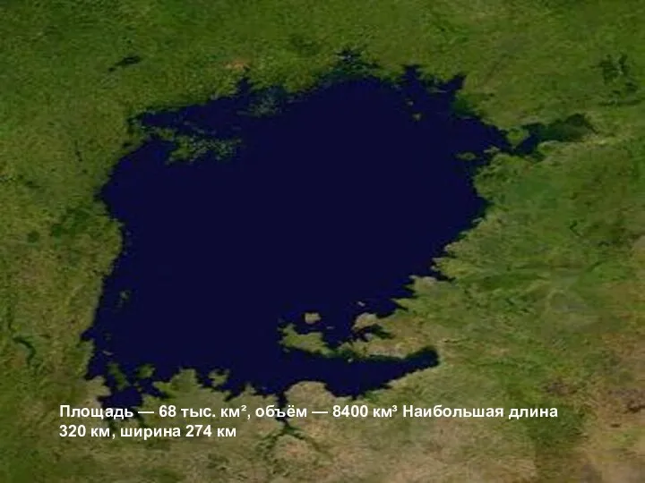 Озеро Виктория Площадь — 68 тыс. км², объём — 8400 км³ Наибольшая