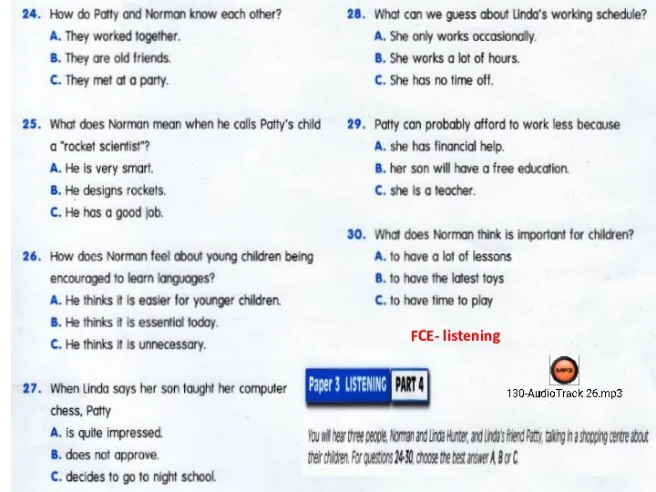 FCE- listening