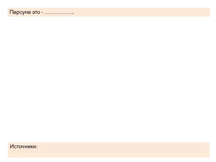 Парсуна это - …………….. Источники:
