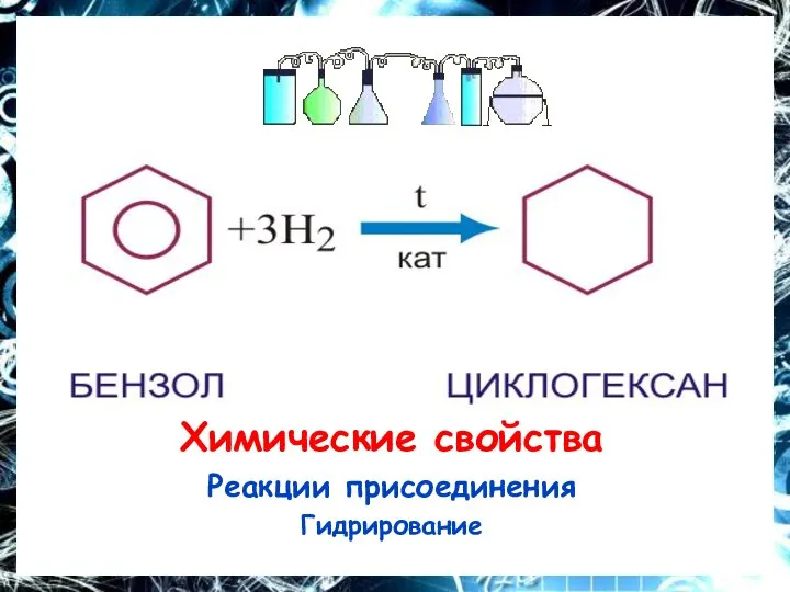 Химические свойства Реакции присоединения Гидрирование