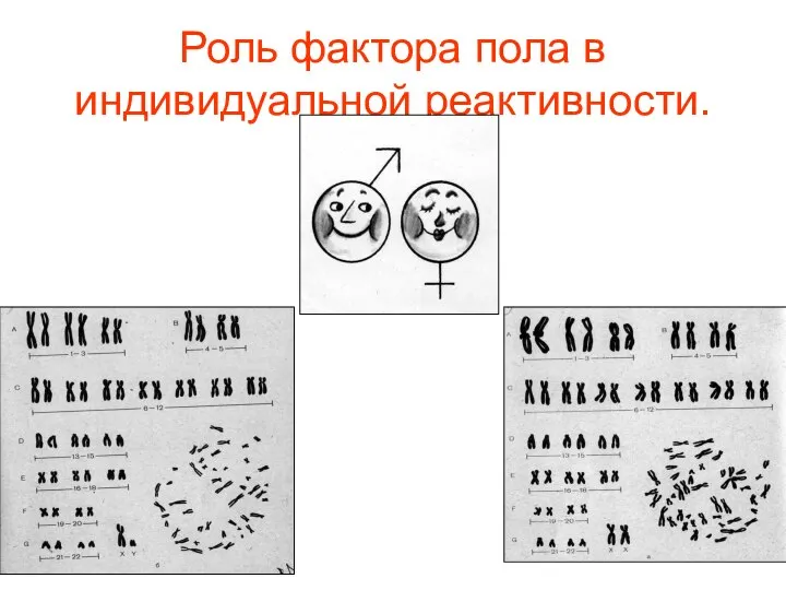 Роль фактора пола в индивидуальной реактивности.