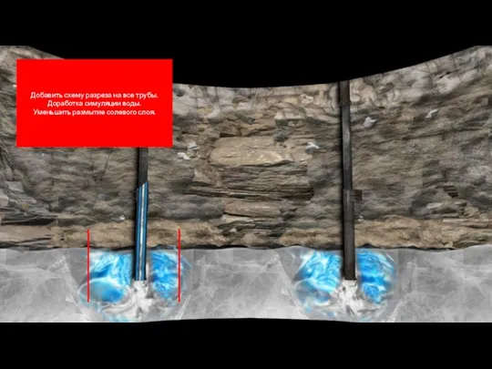 Добавить схему разреза на все трубы. Доработка симуляции воды. Уменьшить размытие солевого слоя.