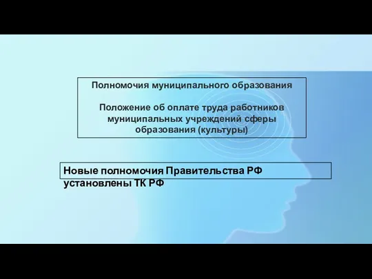 Полномочия муниципального образования Положение об оплате труда работников муниципальных учреждений сферы образования