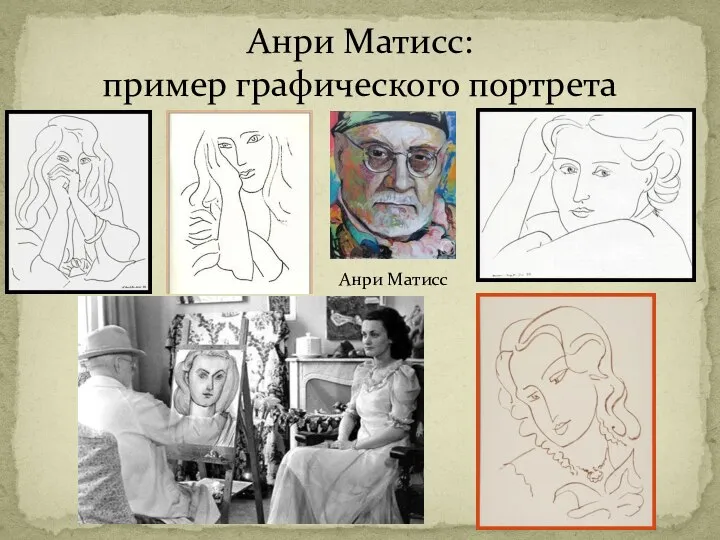 Анри Матисс: пример графического портрета Анри Матисс