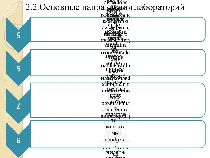 2.2.Основные направления лабораторий