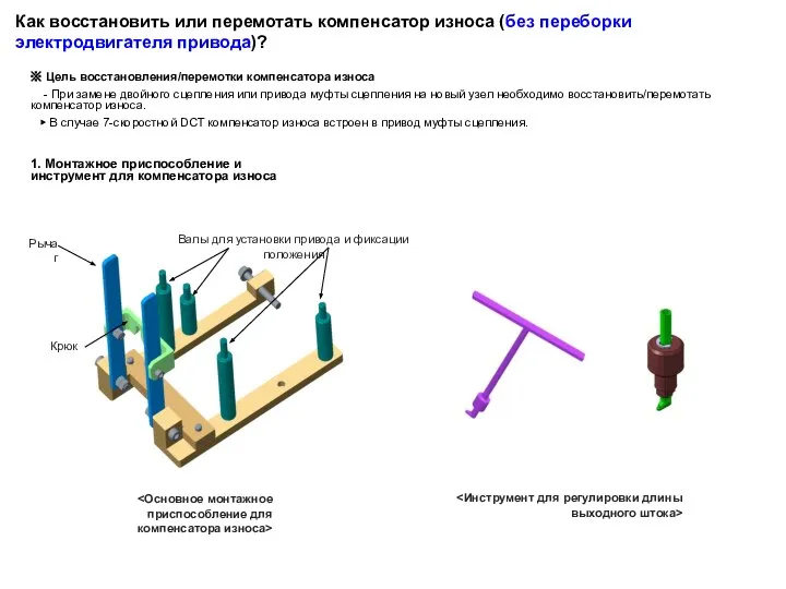 Как восстановить или перемотать компенсатор износа (без переборки электродвигателя привода)? 1. Монтажное