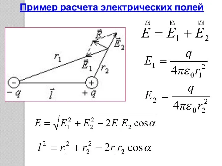 Пример расчета электрических полей