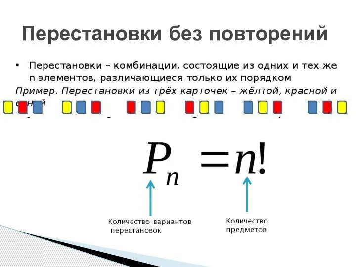 Перестановки без повторений