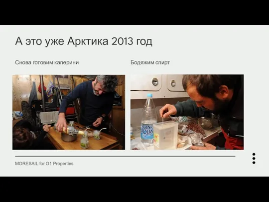 А это уже Арктика 2013 год Снова готовим каперини Бодяжим спирт