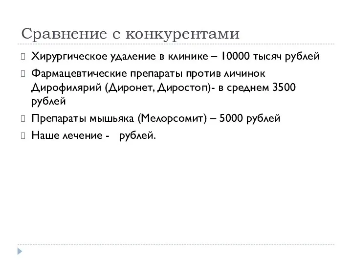 Сравнение с конкурентами Хирургическое удаление в клинике – 10000 тысяч рублей Фармацевтические