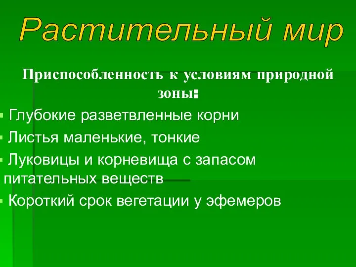 Растительный мир