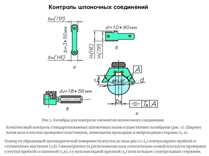 Контроль шпоночных соединений