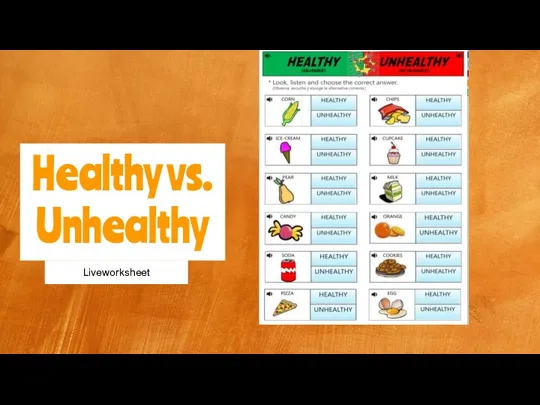 Healthy vs. Unhealthy Liveworksheet