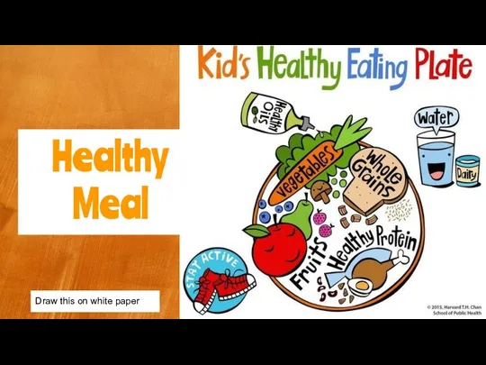 Healthy Meal Draw this on white paper