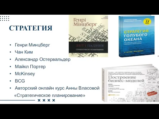 СТРАТЕГИЯ Генри Минцберг Чан Ким Александр Остервальдер Майкл Портер McKinsey BCG Авторский