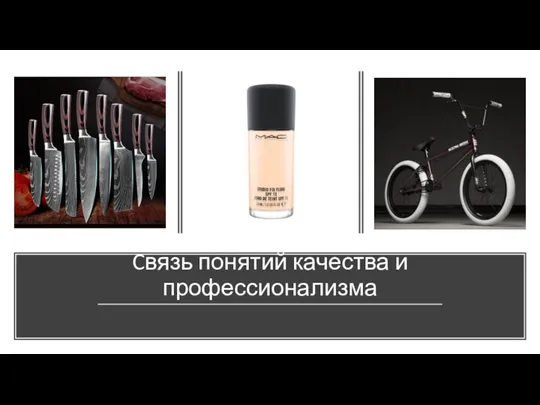 Cвязь понятий качества и профессионализма