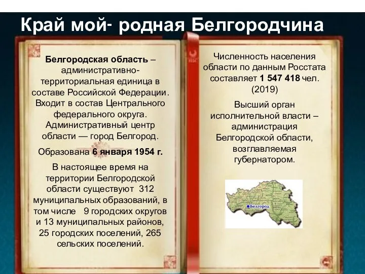 Численность населения области по данным Росстата составляет 1 547 418 чел. (2019)