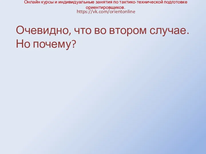 Онлайн курсы и индивидуальные занятия по тактико-технической подготовке ориентировщиков. https://vk.com/orientonline Очевидно, что