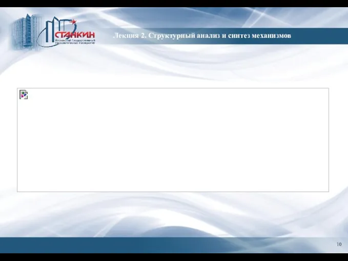 Лекция 2. Структурный анализ и синтез механизмов 10