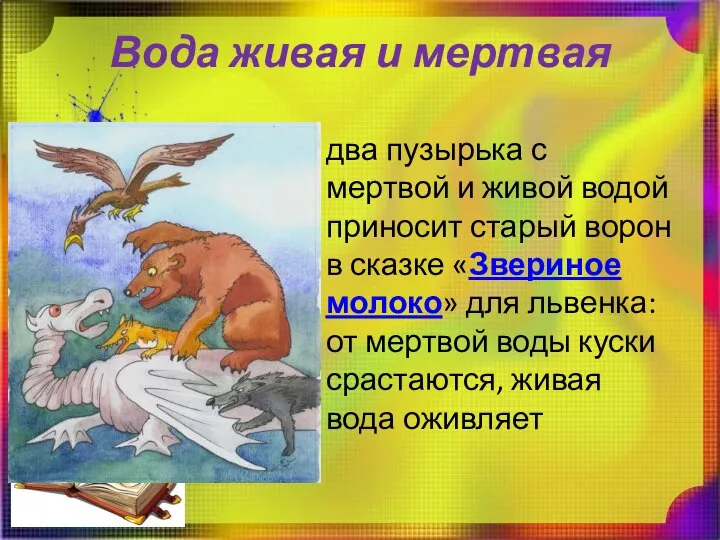 Вода живая и мертвая два пузырька с мертвой и живой водой приносит