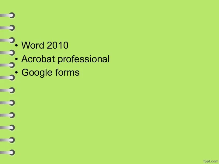 Word 2010 Acrobat professional Google forms