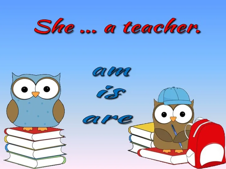 She … a teacher. are am is