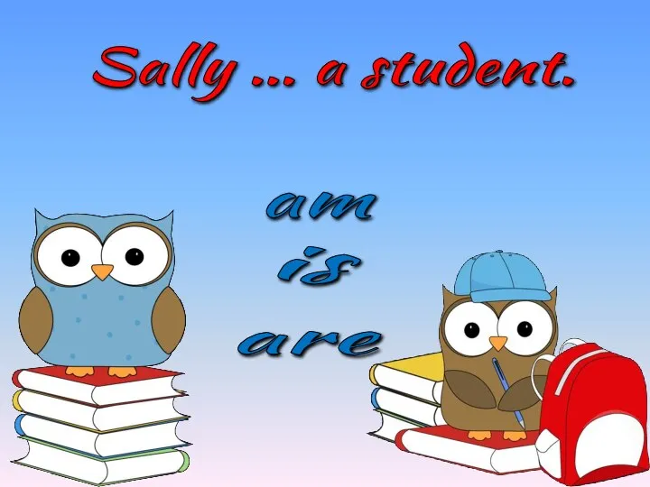 Sally … a student. are am is