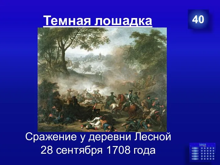 Темная лошадка 40 Сражение у деревни Лесной 28 сентября 1708 года