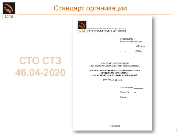 Стандарт организации 7 СТО СТЗ 46.04-2020