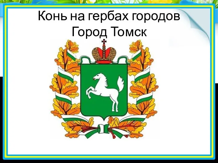 Конь на гербах городов Город Томск