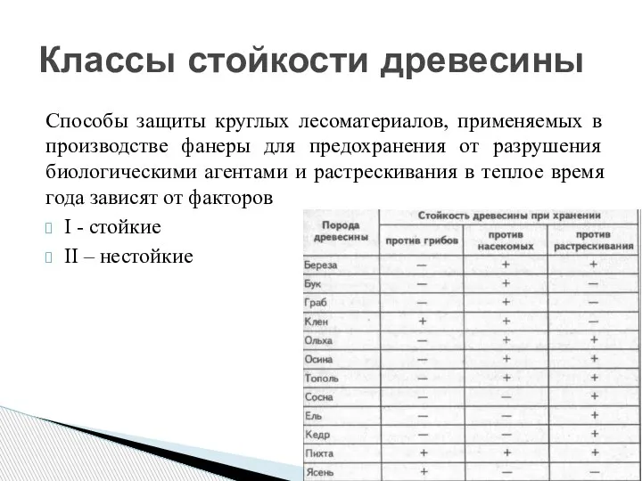 Способы защиты круглых лесоматериалов, применяемых в производстве фанеры для предохранения от разрушения