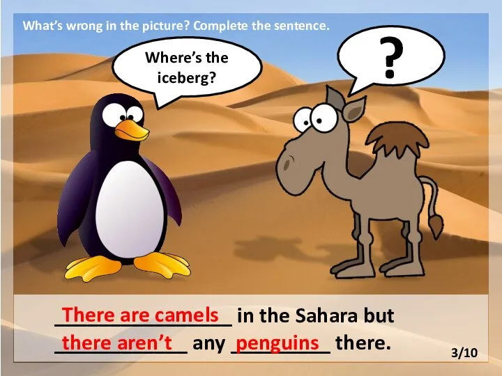 ? Where’s the iceberg? ________________ in the Sahara but ____________ any _________