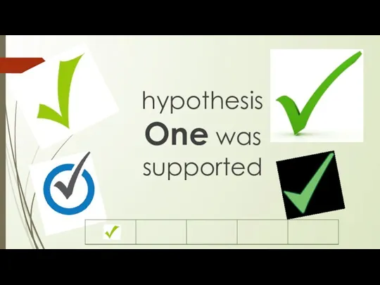 hypothesis One was supported