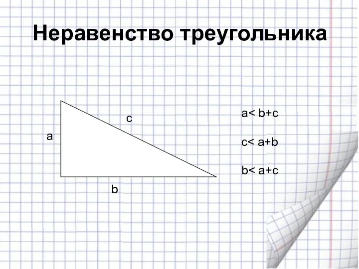 Неравенство треугольника a b c a c b