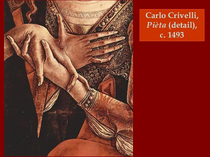 Carlo Crivelli, Pièta (detail), c. 1493