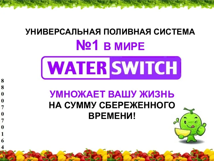 УМНОЖАЕТ ВАШУ ЖИЗНЬ НА СУММУ СБЕРЕЖЕННОГО ВРЕМЕНИ! УНИВЕРСАЛЬНАЯ ПОЛИВНАЯ СИСТЕМА №1 В МИРЕ