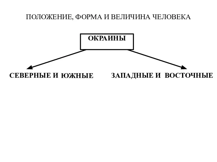 ПОЛОЖЕНИЕ, ФОРМА И ВЕЛИЧИНА ЧЕЛОВЕКА ВОСТОЧНЫЕ