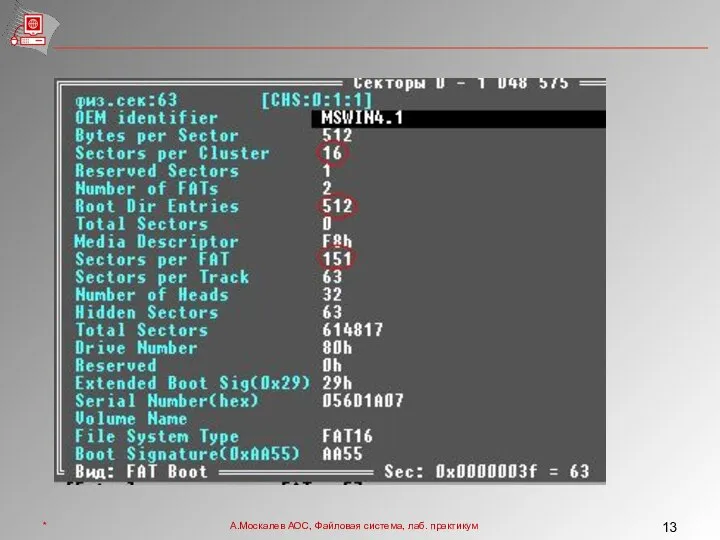 * А.Москалев АОС, Файловая система, лаб. практикум
