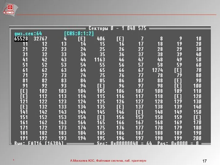 * А.Москалев АОС, Файловая система, лаб. практикум