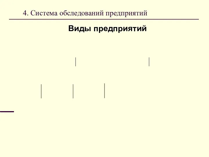 4. Система обследований предприятий Виды предприятий