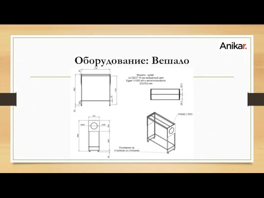 Оборудование: Вешало