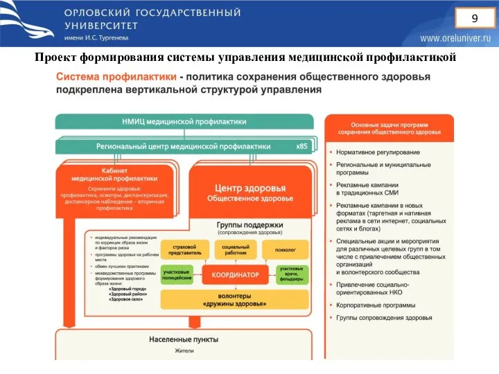 Проект формирования системы управления медицинской профилактикой 9