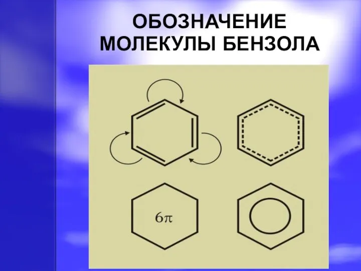 ОБОЗНАЧЕНИЕ МОЛЕКУЛЫ БЕНЗОЛА