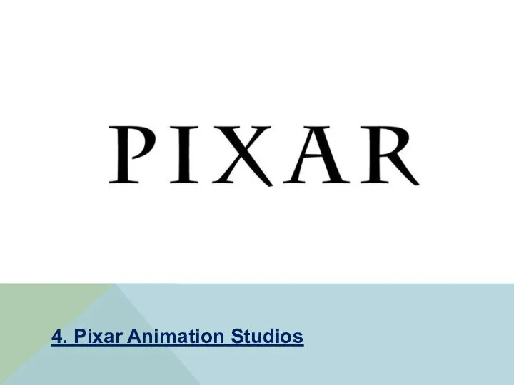 4. Pixar Animation Studios