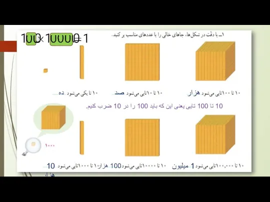 ده صد هزار 10 تا 100 تایی یعنی این که باید 100