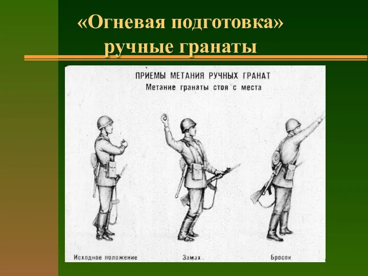 «Огневая подготовка» ручные гранаты