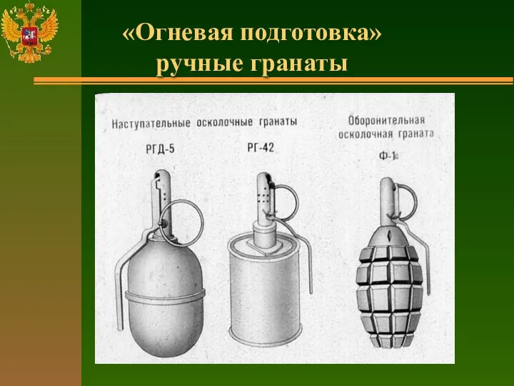 «Огневая подготовка» ручные гранаты